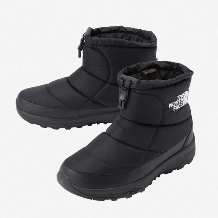 ザ ノースフェイス メンズ ブーツ 防水 ヌプシ ブーティ ウォータープルーフ ロゴ ショート アークティックグリップ NF52485 KW ブラック×ホワイト 防滑 保温 撥水 靴 シューズ 黒 THE NORTH FACE
