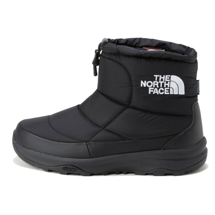 ノースフェイス メンズ レディース ブーツ 防水 ヌプシ ブーティ ウォータープルーフ ロゴ ショート アークティックグリップ NF52485 防滑 保温 撥水 靴 シューズ 黒 ブラック グレー THE NORTH FACE