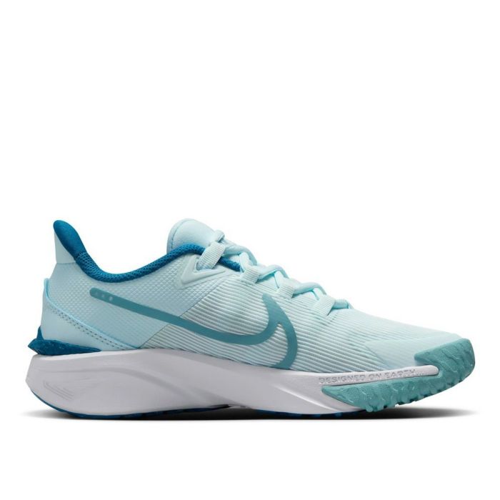 ナイキ キッズ スニーカー ランニングシューズ スター ランナー 4   ジュニア NIKE DX7615-404 STAR RUNNER 4 NN GS 紐靴 運動靴 通学 子供 グレイシャーブルー