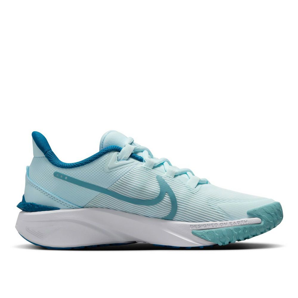 ナイキ キッズ スニーカー ランニングシューズ スター ランナー 4   ジュニア NIKE DX7615-404 STAR RUNNER 4 NN GS 紐靴 運動靴 通学 子供 グレイシャーブルー