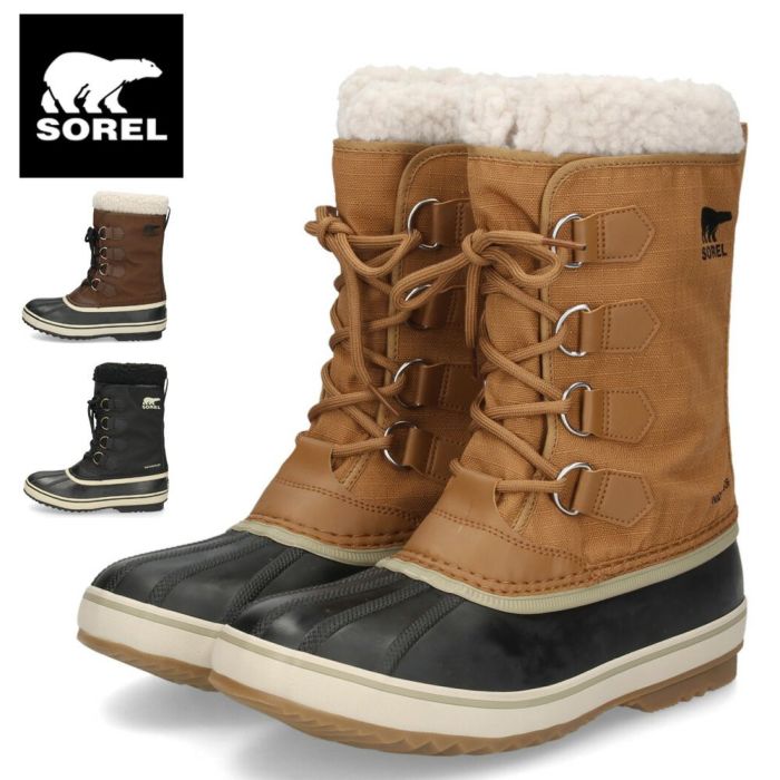 ソレル スノーブーツ メンズ ウィンター ブーツ SOREL 1964 パック ナイロン ウォータープルーフ NM5189 1964 PAC NYLON WP 防水 保温 防寒 雪 ボア ブラック 黒 キャメル 茶