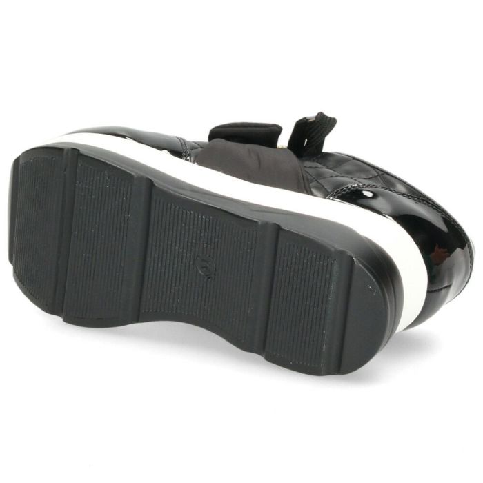 ヨースケ YOSUKE U.S.A レディース 厚底スニーカー 4450003 ホワイト ブラック 靴 6cm レースアップ バックル フラット 軽量