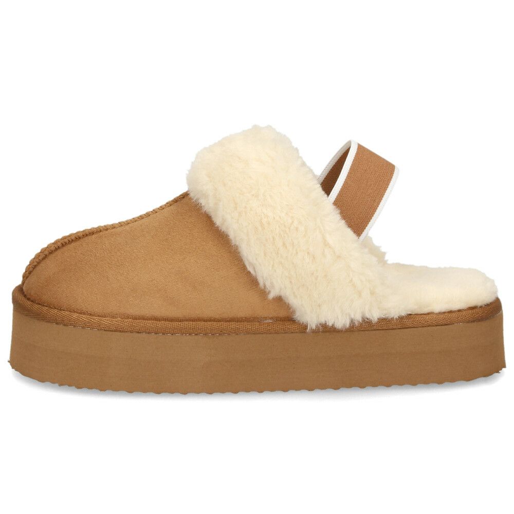 サンダル 冬サンダル サボ レディース 厚底 Parade パレード 92802 ブラック キャメル 黒 茶 ファー付き バックストラップ ゴム
