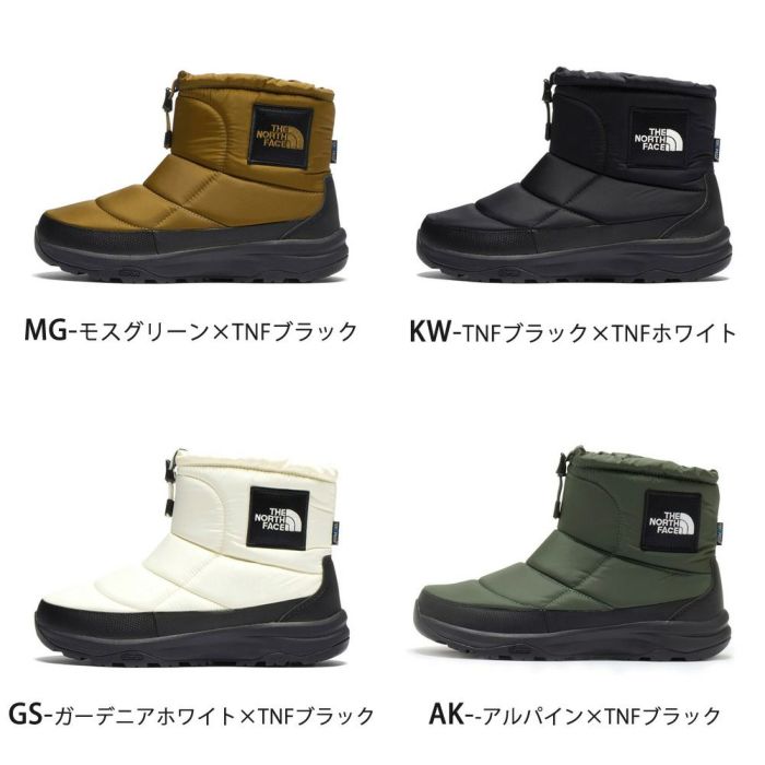 ノースフェイス ブーツ メンズ レディース ヌプシ ブーティ ウォータープルーフ ロゴ ショート スノーブーツ 滑らない 防水 防寒 ショートブーツ NF52280 THE NORTH FACE