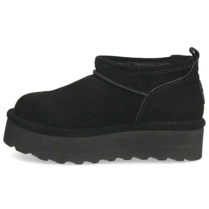 ブーツ レディース 厚底 ムートンブーツ ショート 防寒 保温 ボア 軽量ソール 撥水 黒 茶色 スエード 靴 秋冬 ベアパウ Retro Super Shorty 3051W BEARPAW