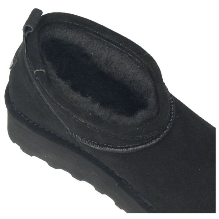 ブーツ レディース 厚底 ムートンブーツ ショート 防寒 保温 ボア 軽量ソール 撥水 黒 茶色 スエード 靴 秋冬 ベアパウ Retro Super Shorty 3051W BEARPAW