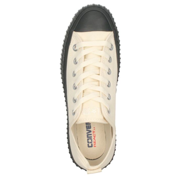 コンバース レディース スニーカー 厚底 ローカット オールスター R リフテッド リブテープ OX 31313480 ALL STAR R LIFTED RIBTAPE OX ホワイト ブラック 白 黒 紐靴 CONVERSE