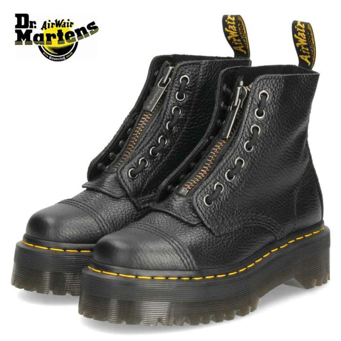 ドクターマーチン ブーツ ショート丈 厚底 本革 SINCLAIR ジャングルブーツ Dr.Martens 22564001 黒 ブラック  ジッパー付き ファスナー付き コンバットブーツ | Parade-パレード- 公式オンラインストア