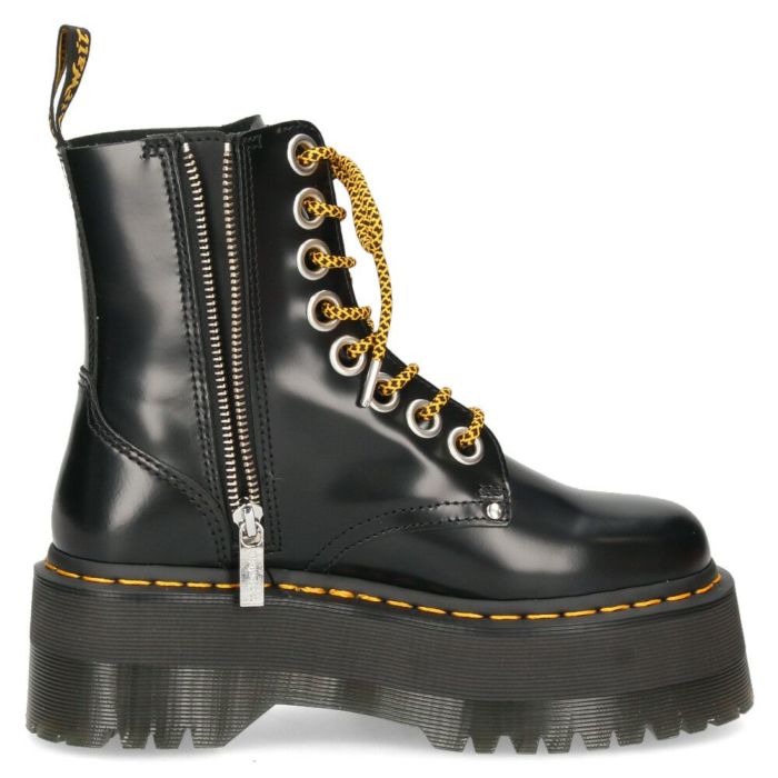ドクターマーチン ブーツ ショート丈 厚底 本革 JADON MAX 8 ホールブーツ Dr.Martens 25566001 黒 ブラック ジッパー付き ファスナー付き ジラフシューレース
