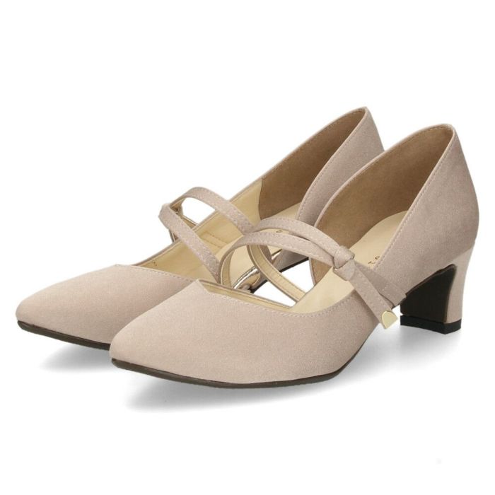 パンプス レディース 8423 5cmヒール ポインテッドトゥ  ストラップ 靴 日本製 ミドルヒール ビジネス フォーマル 普段使い Tete-a-Tete テテ・ア・テテ 