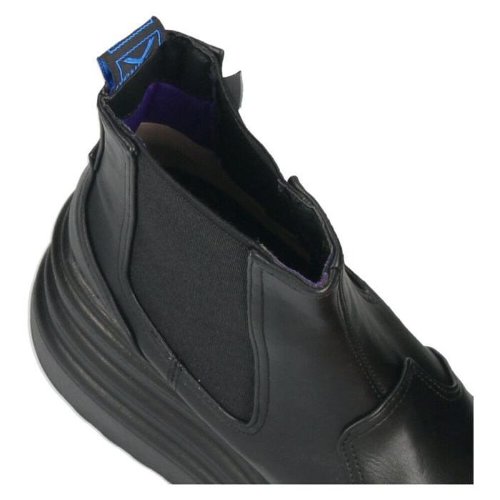 ブーツ レディース 厚底 3E ゆったり 幅広 サイドゴア ヨースケ YOSUKE 2710026 ショートブーツ 黒 チャンキーソール ブラックマルチ 靴