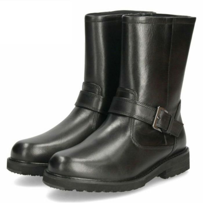 あしながおじさん エンジニアブーツ レディース 1610037 ショートブーツ 撥水 防水 防滑 クッション 軽量ソール 黒