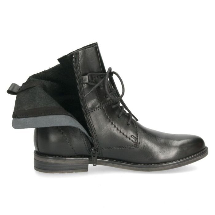 ショートブーツ レディース 本革 レースアップ サイドジップブーツ ファスナー付き ジッパー付き 履きやすい 黒 ブラック パレード Parade 92908