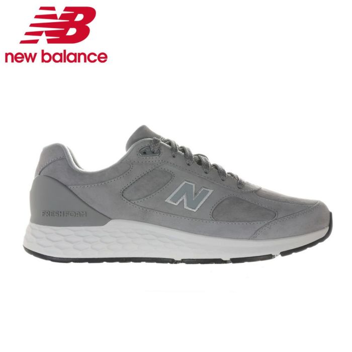 ニューバランス レディース スニーカー ウォーキングシューズ 幅広 本革 UW1880 G1 2E new balance NB グレー ゆったり 歩きやすい