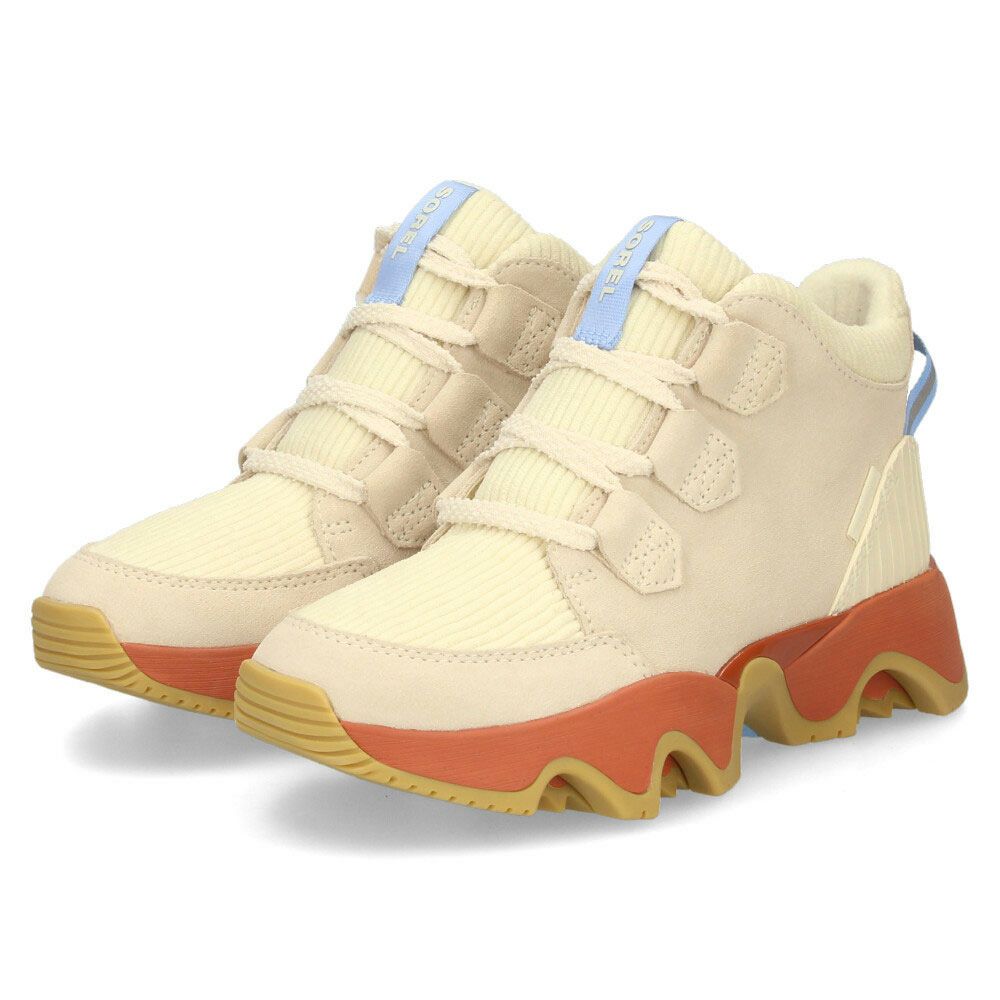 ソレル スニーカー レディース キネティックインパクト カリブープラス SOREL NL5128 ミドルカット 防水 本革 防滑 軽量 厚底 防寒 保温 