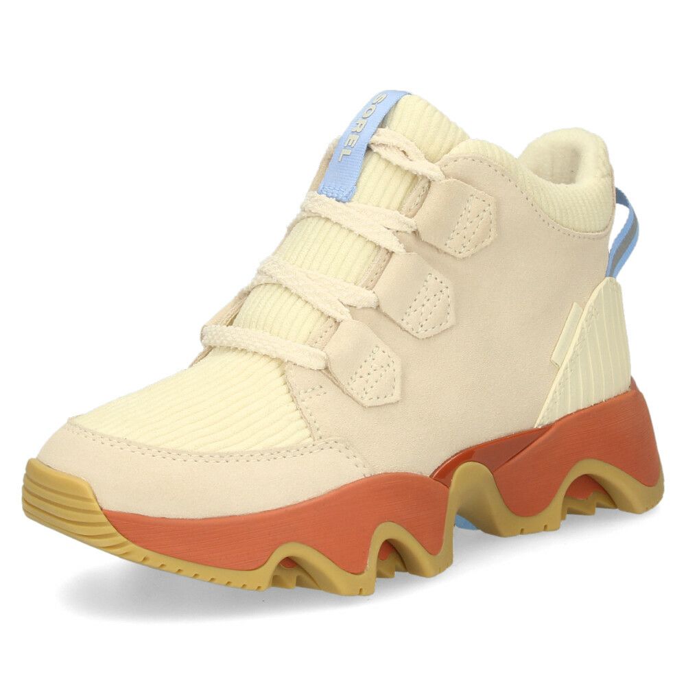 ソレル スニーカー レディース キネティックインパクト カリブープラス SOREL NL5128 ミドルカット 防水 本革 防滑 軽量 厚底 防寒 保温 