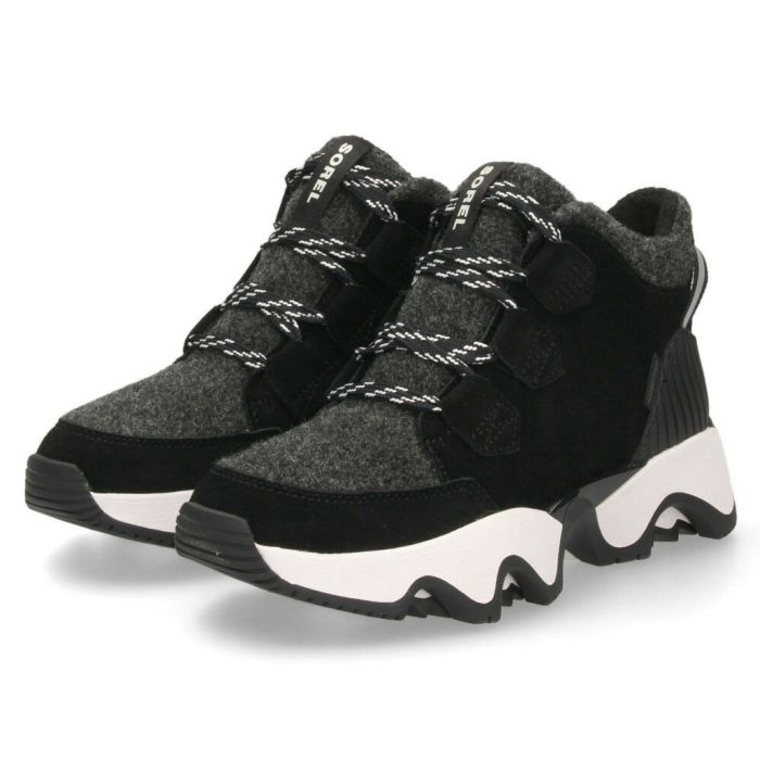 ソレル スニーカー レディース キネティックインパクト カリブープラス SOREL NL5128 ミドルカット 防水 本革 防滑 軽量 厚底 防寒 保温 