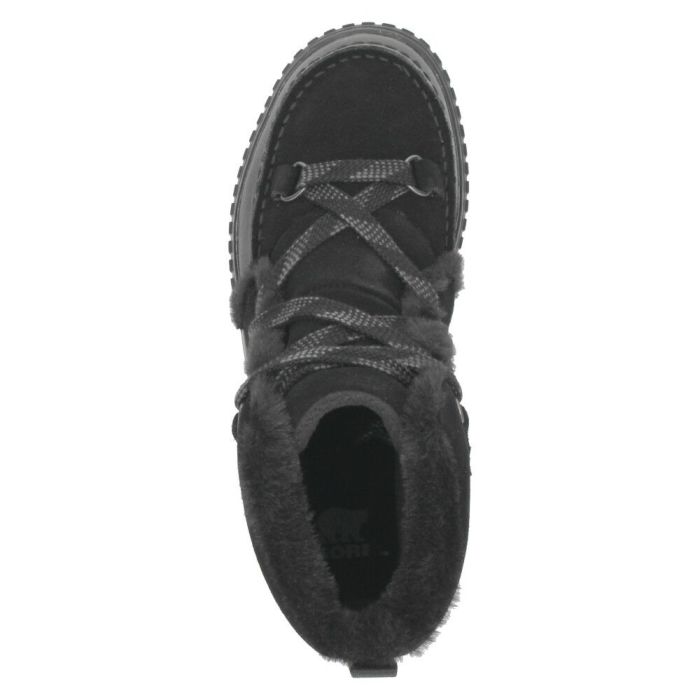 ソレル スノーブーツ ショートブーツ レディース スエード 本革 ウィンターブーツ SOREL オーエヌエー アベニュー アルパインブーツ ウォータープルーフ NL5137 ONA AVE ALPINE BOOT WP 防水 保温 防滑 冬 雪 黒 ブラック ダスティタン