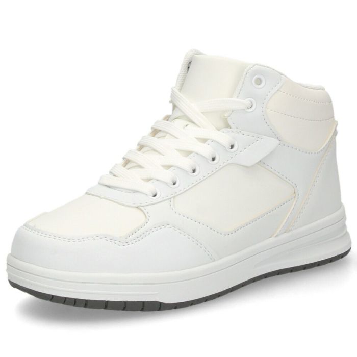 スニーカー レディース ハイカット コート系 滑りにくい 防滑 4cm防水 スポーツ 黒 ブラック 白 ホワイト Parade 91702 ふんわりインソール