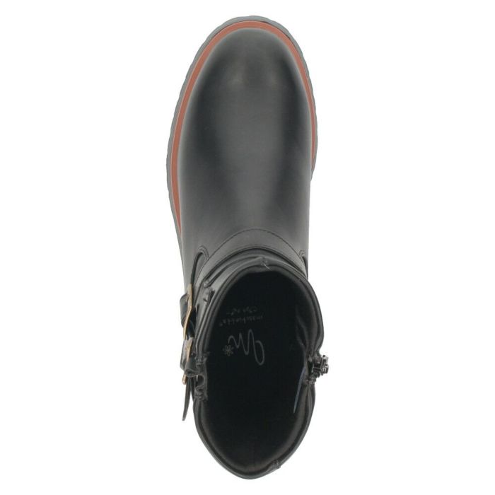 エンジニアブーツ レディース ショートブーツ 軽量 ブラック 撥水 耐水 厚底 ジッパー マンチェッタ MASCHIETTA 9304 