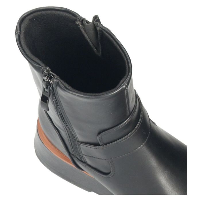 エンジニアブーツ レディース ショートブーツ 軽量 ブラック 撥水 耐水 厚底 ジッパー マンチェッタ MASCHIETTA 9304 