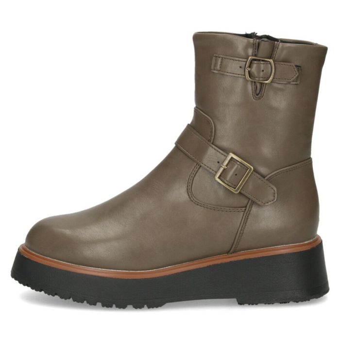 エンジニアブーツ レディース ショートブーツ 軽量 ブラック 撥水 耐水 厚底 ジッパー マンチェッタ MASCHIETTA 9304 