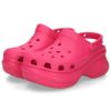 クロックス レディース 厚底 サンダル ヒール かわいい crocs クラシック ベイ クロッグ Classic Bae Clog 206302 ホワイト 白 ブラック 黒 ドラゴンフルーツ 履きやすい おしゃれ