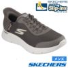 スケッチャーズ スリップインズ メンズ スニーカー 幅広 ハンズフリー スリッポン ウォーキングシューズ SKECHERS Slip-ins ゴーウォーク フレックス ハンズ アップ 216324WW ブラック グレー ブラウン 履きやすい 靴 ゴム紐 5E相当 黒