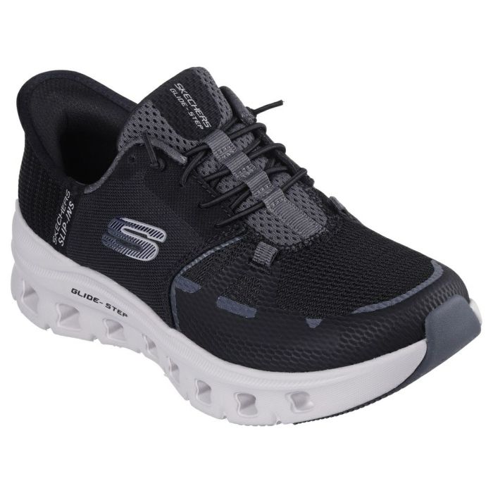スケッチャーズ スリップインズ レディース スニーカー 厚底 ハンズフリー スリッポン ウォーキングシューズ SKECHERS Slip-ins グライドステップ プロ 150420 靴 履きやすい ゴム紐 ノーマル幅 黒