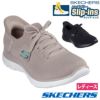 スケッチャーズ スリップインズ ハンズフリー スリッポン スニーカー レディース サミッツ ニュー デイリー Slip-ins SKECHERS 150263 SUMMITS NEW DAILY BBK TPE ブラック 黒 トープ ノーマル幅 履きやすい 紐靴