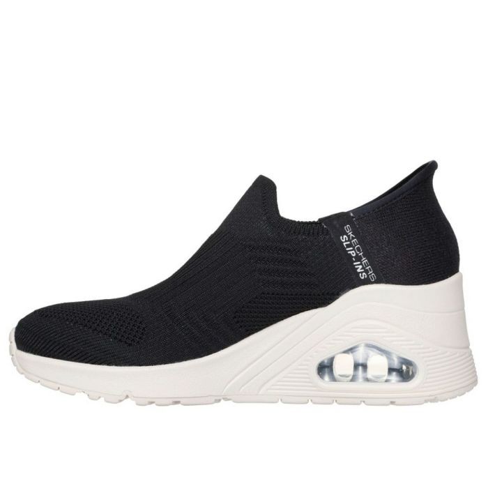 スケッチャーズ スリップインズ ハンズフリー スリッポン スニーカー レディース ウノ ウェッジ キッキング ニット Slip-ins SKECHERS 177523 UNO WEDGE KICKIN' KNIT ブラック 黒 ブラッシュピンク オフホワイト 白 ノーマル幅 履きやすい