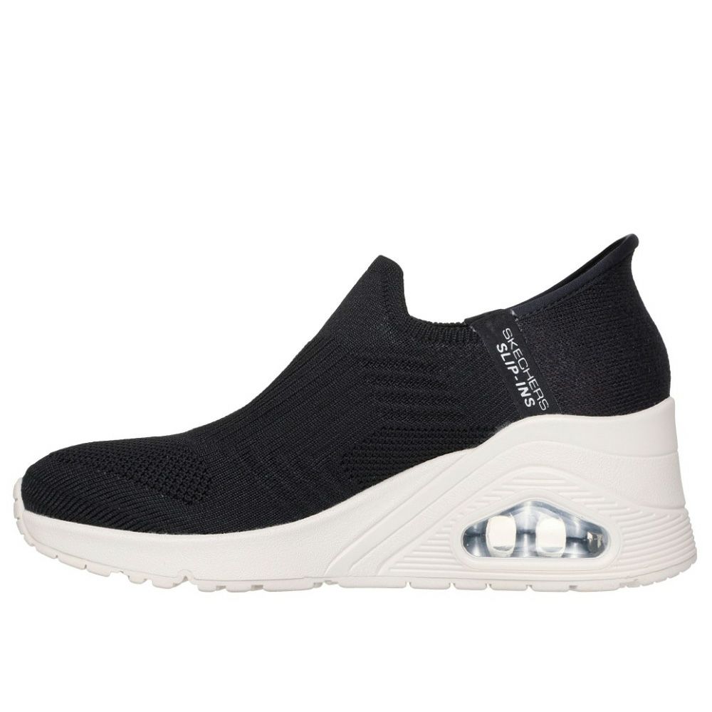 スケッチャーズ スリップインズ ハンズフリー スリッポン スニーカー レディース ウノ ウェッジ キッキング ニット Slip-ins SKECHERS 177523 UNO WEDGE KICKIN' KNIT ブラック 黒 ブラッシュピンク オフホワイト 白 ノーマル幅 履きやすい