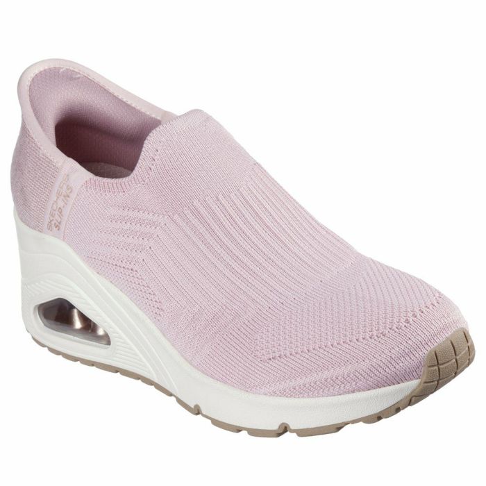 スケッチャーズ スリップインズ ハンズフリー スリッポン スニーカー レディース ウノ ウェッジ キッキング ニット Slip-ins SKECHERS 177523 UNO WEDGE KICKIN' KNIT ブラック 黒 ブラッシュピンク オフホワイト 白 ノーマル幅 履きやすい