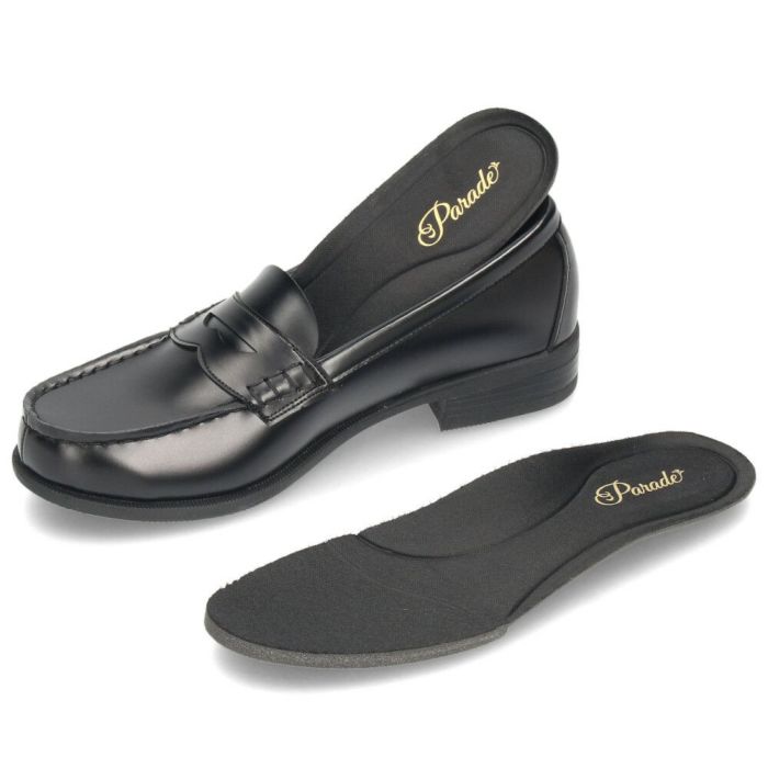 ローファー 学生 レディース 滑らない 屈曲 黒 茶色 通学 学生靴 痛くない 柔らかい 人工皮革 卒業式 入学式 中学生 高校生 パレード Parade 991101 ブラック ブラウン