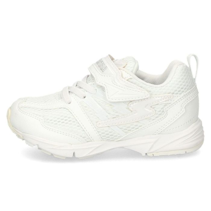 ムーンスター スニーカー 白 キッズ 運動靴 通学 通園 子供靴 スーパースター バネのチカラ SS J755 ホワイト 男の子 女の子 シューズ 2E ベルクロ MOONSTAR　