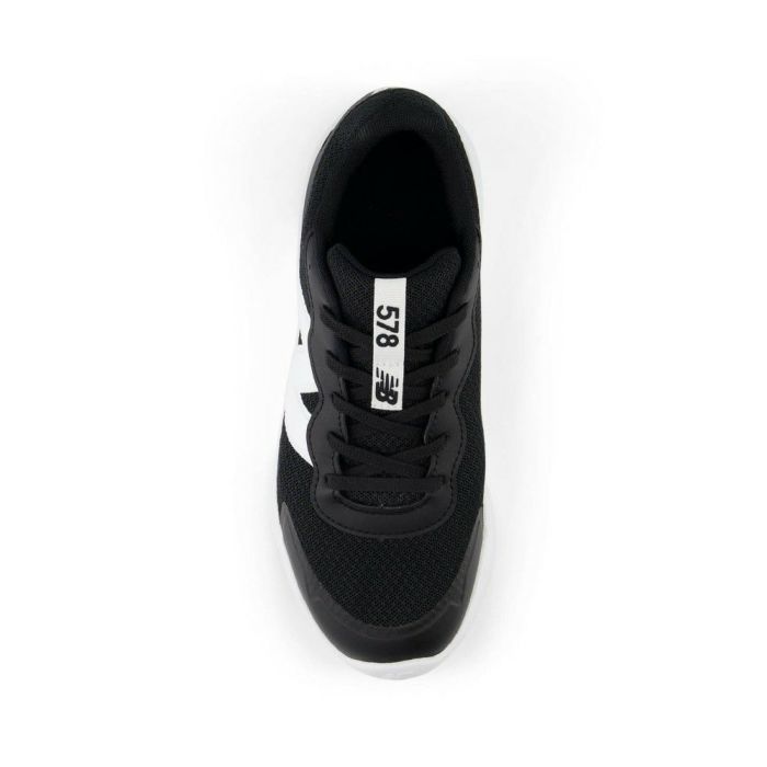 ニューバランス キッズ スニーカー 黒 白 ジュニア ランニングシューズ new balance 578 v1 Lace 子供 靴 通学 体育 スポーツ 運動靴 ブラック ホワイト GK578