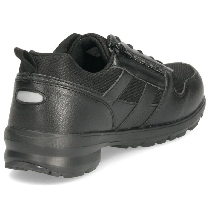 スニーカー メンズ 紐 ジッパー ４E 幅広 軽量 ローカット ブラック ダークブラウン 靴 Parade パレード 5104 5105