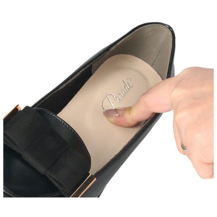 パンプス レディース 靴 ブラック ベージュ リボン クッションインソール 3cmヒール 痛くなりにくい 歩きやすい 550 Parade パレード