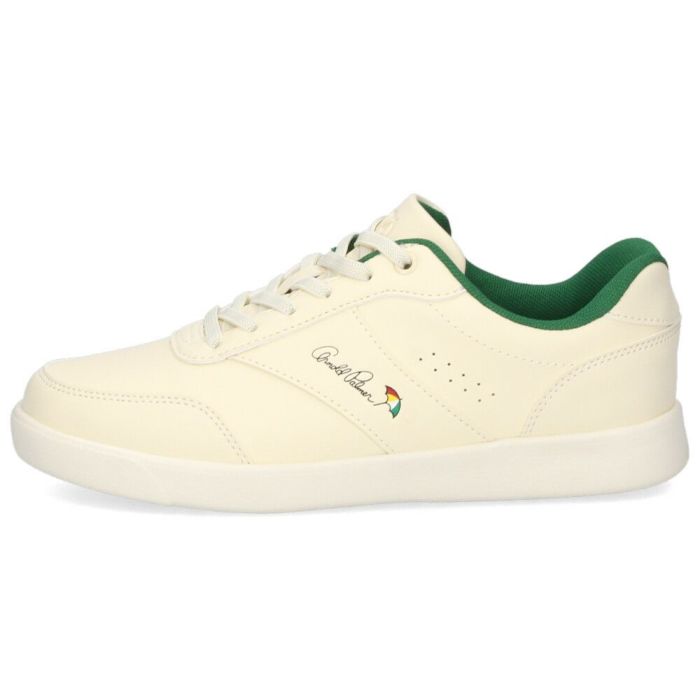 アーノルドパーマー スニーカー レディース ローカット 手ぶらで履ける シューズ 白 カジュアル 紐靴 Arnold Palmer 1301 ベージュグリーン ホワイト