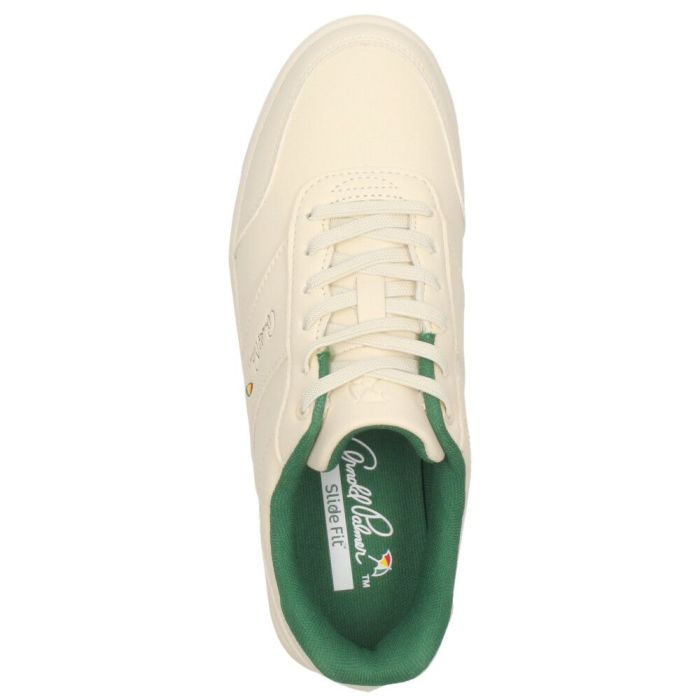 アーノルドパーマー スニーカー レディース ローカット 手ぶらで履ける シューズ 白 カジュアル 紐靴 Arnold Palmer 1301 ベージュグリーン ホワイト