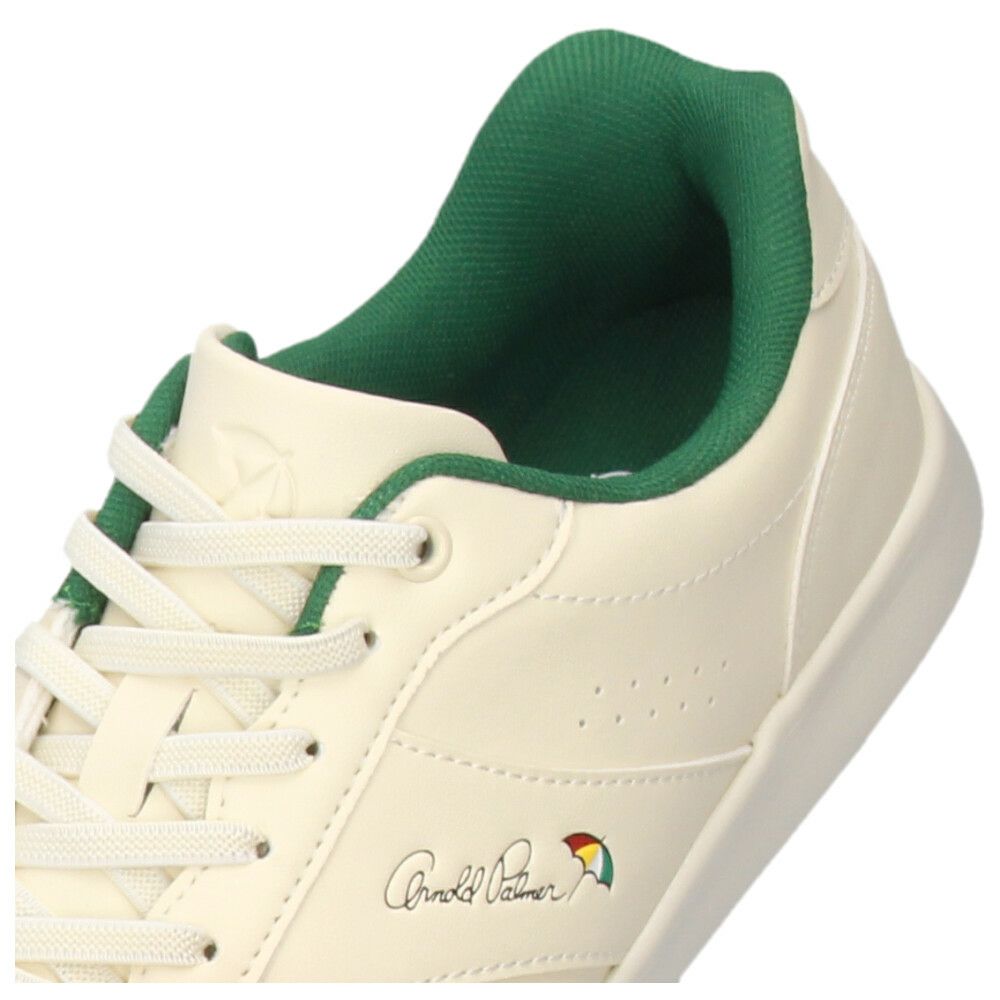 アーノルドパーマー スニーカー レディース ローカット 手ぶらで履ける シューズ 白 カジュアル 紐靴 Arnold Palmer 1301 ベージュグリーン ホワイト