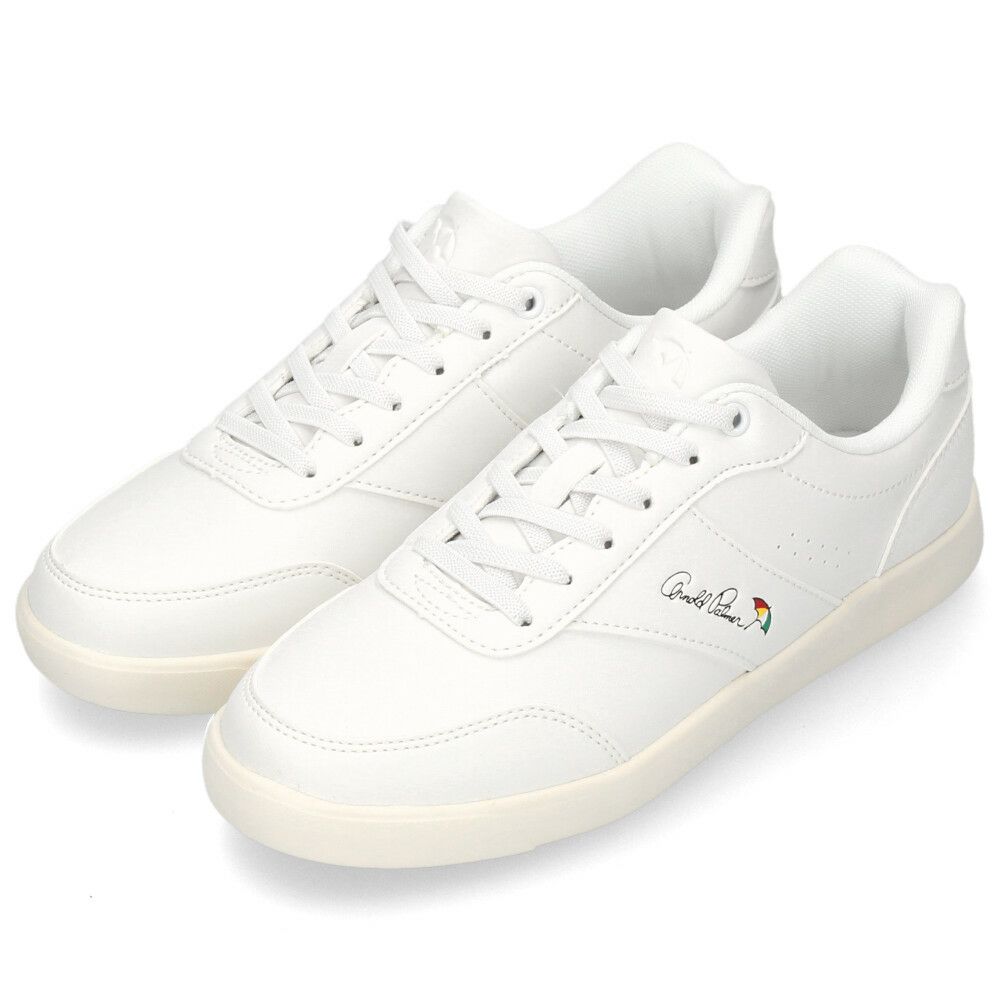 アーノルドパーマー スニーカー レディース ローカット 手ぶらで履ける シューズ 白 カジュアル 紐靴 Arnold Palmer 1301 ベージュグリーン ホワイト