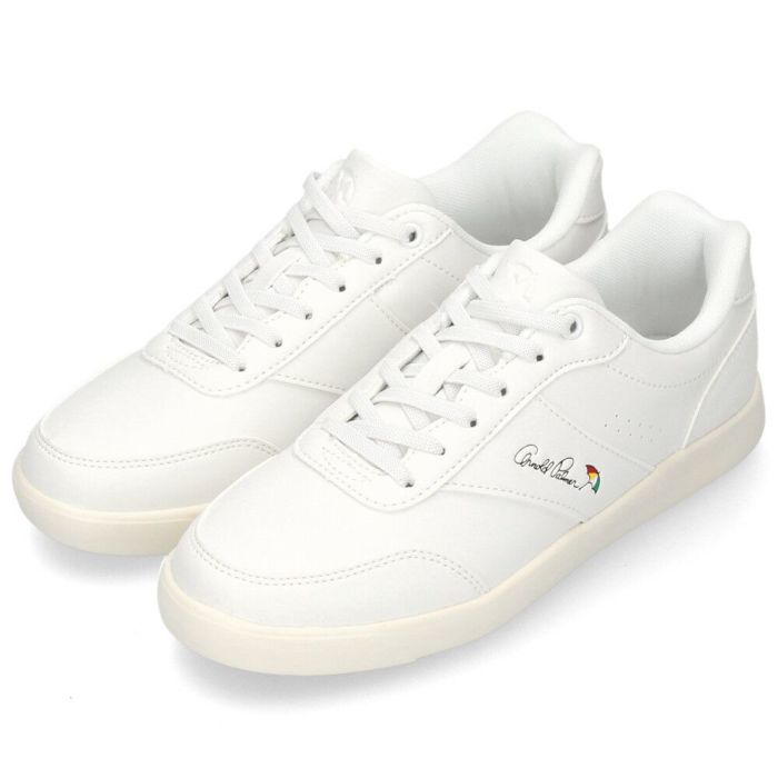 アーノルドパーマー スニーカー レディース ローカット 手ぶらで履ける シューズ 白 カジュアル 紐靴 Arnold Palmer 1301 ベージュグリーン ホワイト