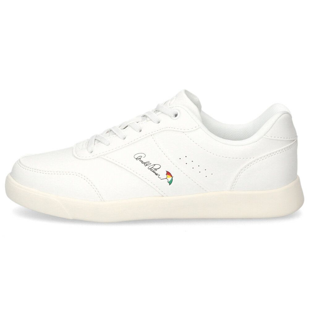 アーノルドパーマー スニーカー レディース ローカット 手ぶらで履ける シューズ 白 カジュアル 紐靴 Arnold Palmer 1301 ベージュグリーン ホワイト