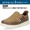 スリッポン メンズ カジュアルスニーカー スリップイン 防水 軽量 軽い ゴム紐 履きやすい 楽ちん 合皮 黒 ブラック ネイビー ブラウンParade パレード 996WRP 997WRP