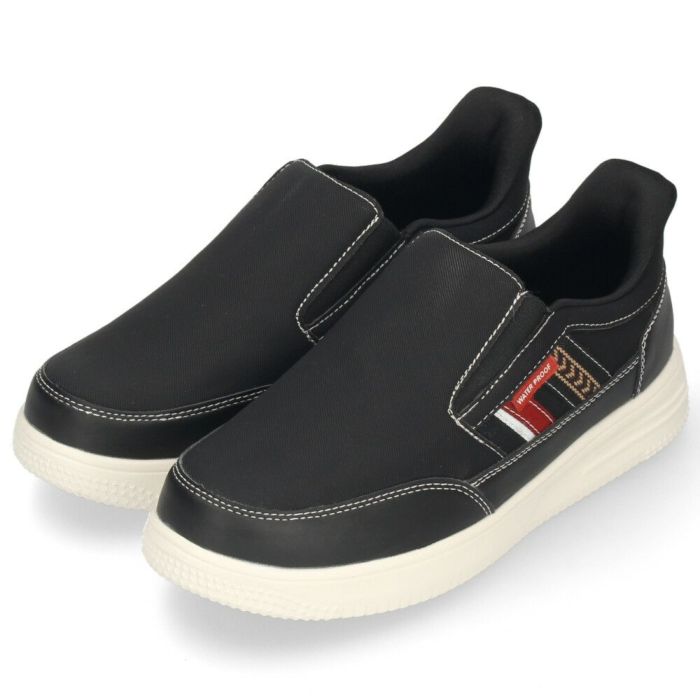 スリッポン メンズ カジュアルスニーカー スリップイン 防水 軽量 軽い ゴム紐 履きやすい 楽ちん 合皮 黒 ブラック ネイビー ブラウンParade パレード 996WRP 997WRP