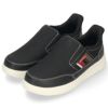 スリッポン メンズ カジュアルスニーカー スリップイン 防水 軽量 軽い ゴム紐 履きやすい 楽ちん 合皮 黒 ブラック ネイビー ブラウンParade パレード 996WRP 997WRP