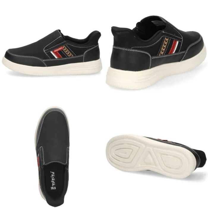 スリッポン メンズ カジュアルスニーカー スリップイン 防水 軽量 軽い ゴム紐 履きやすい 楽ちん 合皮 黒 ブラック ネイビー ブラウンParade パレード 996WRP 997WRP