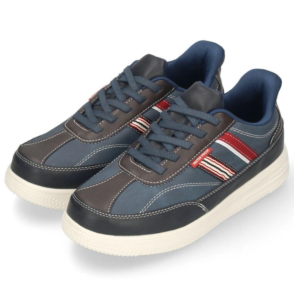 スリッポン メンズ カジュアルスニーカー スリップイン 防水 軽量 軽い ゴム紐 履きやすい 楽ちん 合皮 黒 ブラック ネイビー ブラウンParade パレード 996WRP 997WRP