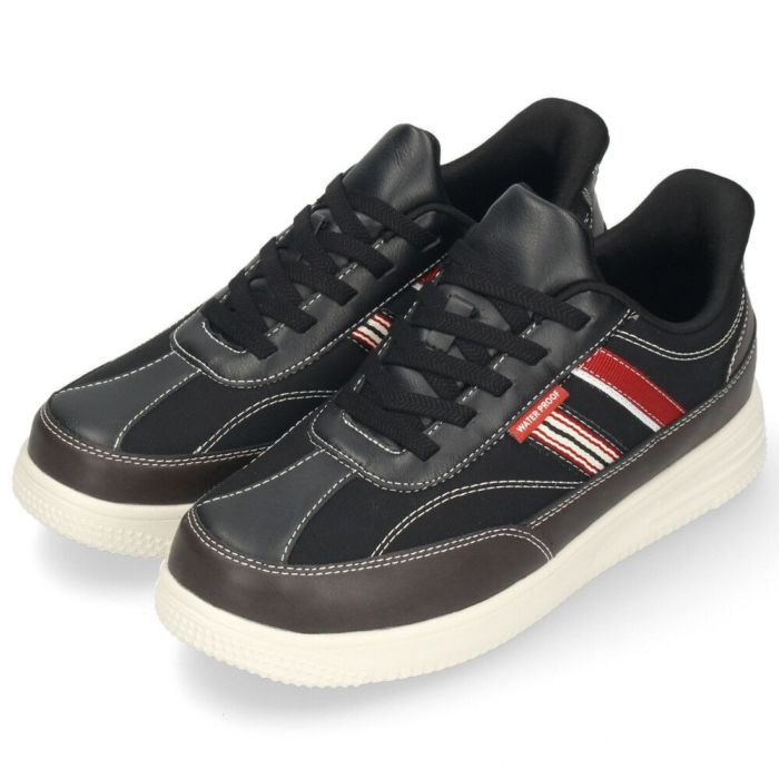 スリッポン メンズ カジュアルスニーカー スリップイン 防水 軽量 軽い ゴム紐 履きやすい 楽ちん 合皮 黒 ブラック ネイビー ブラウンParade パレード 996WRP 997WRP